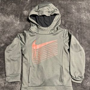 Nike Dri-Fit Gray and Pink Pullover Hoodie Sweatshirt 4T